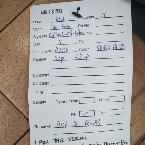 Darc Sport Sports Bra *Rare Factory Sample*Storm Blue Size S - Picture 3 of 3